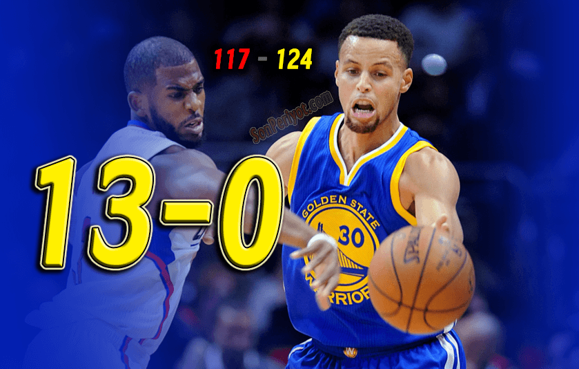 Warriors, Clippers’ı da Yendi ve 13-0 Yaptı; Rekora Gidiyor